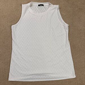 Sampeel Women's Tank Top Sleeveless Stretch Textured Breathable Shirt Size Large